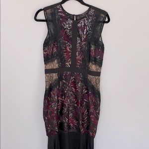 BCBG MaxAzria sequin and lace gown